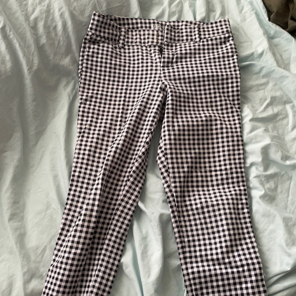 Black and white checkered Pixie pants